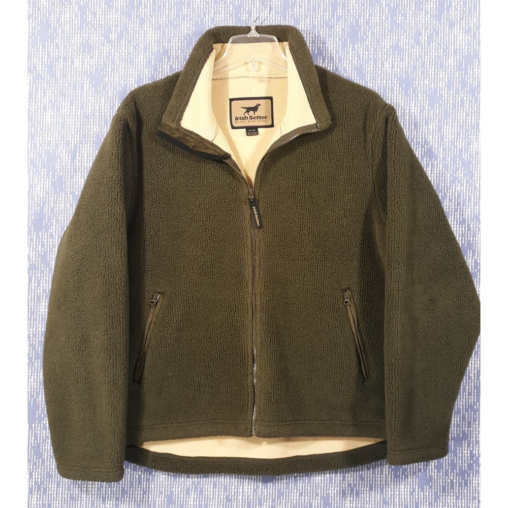 Red Wing Irish Setter Jacket Mens XL Oversized Hunting Full Zip Fleece Heavy